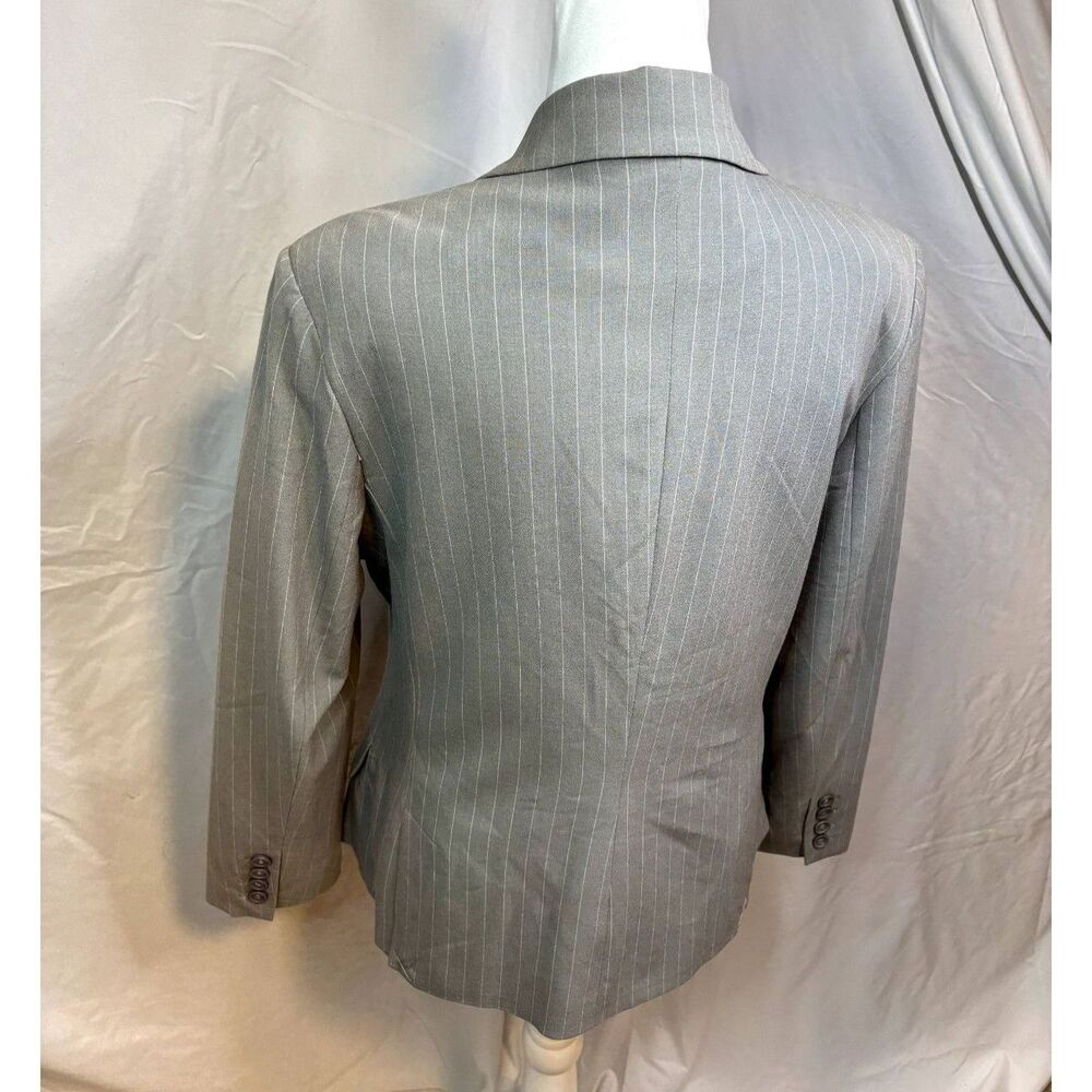 Steve & Barry's Uptown Gray Pinstripe Blazer One Button Womens Business NWT - Picture 5 of 8